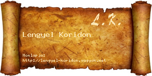 Lengyel Koridon névjegykártya